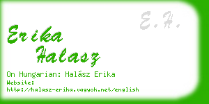 erika halasz business card