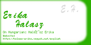 erika halasz business card